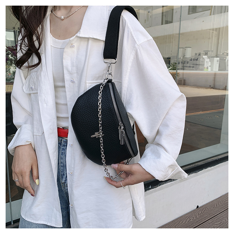 Dumpling Shape Shape Women's Streetwear Solid Color PU Waist Bags