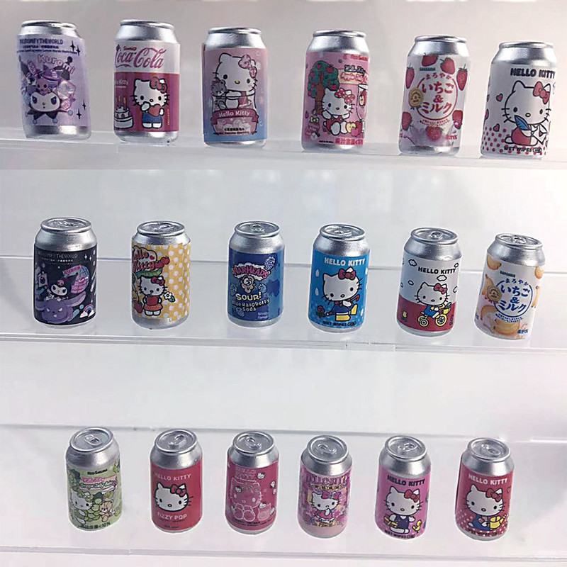 Mini Cartoon Resin Stereo Artificial Kt Cat Miniature Can Doll House DIY Model Props Jewelry Accessories