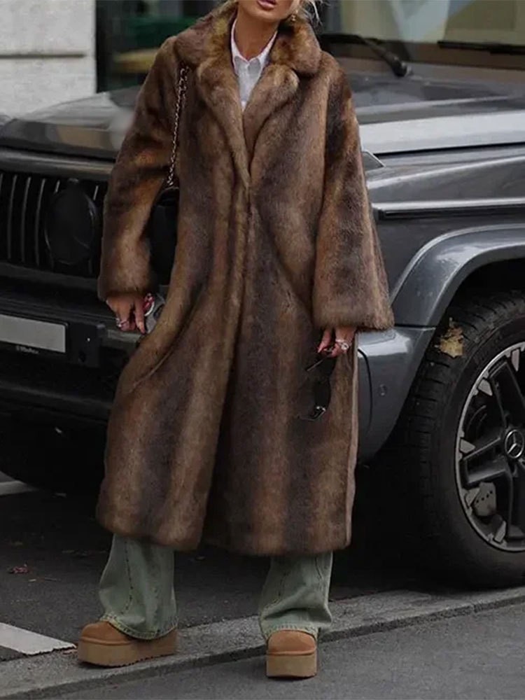 2024 women's winter warm long mink fur thick plush coat, fashionable street style_voghion.com