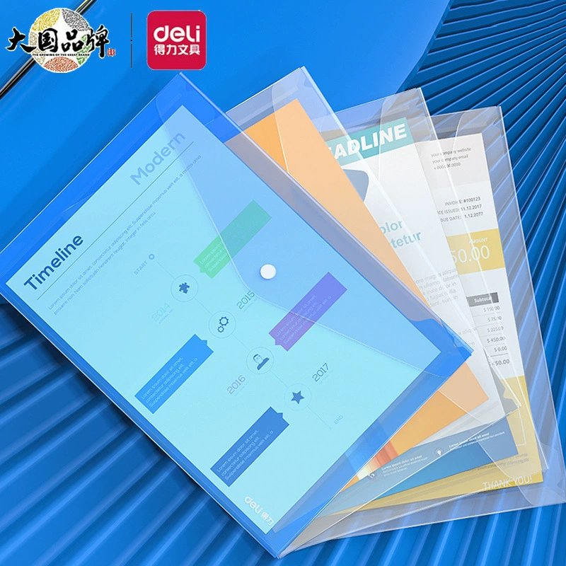Сумка для документов Deli A4 Прозрачная сумка для хранения документов Канцелярские товары оптом Водонепроницаемая канцелярская Сумка для документов