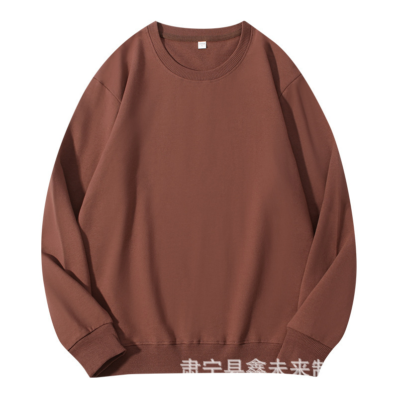 春と秋の260グラムの毛輪の丸首の衛衣の男女の純色の百合の頭の上着の底のシャツの卸売りのロゴ|undefined