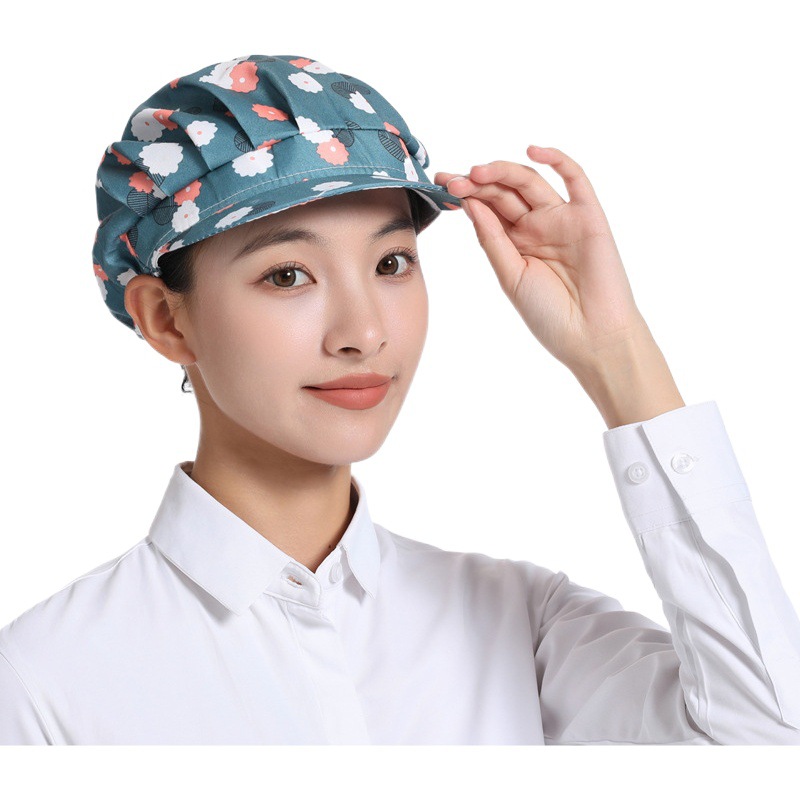 Korean style Oil-proof smoke-proof chef hat female kitchen household cooking cooking food work bag hair catering sanitary hat