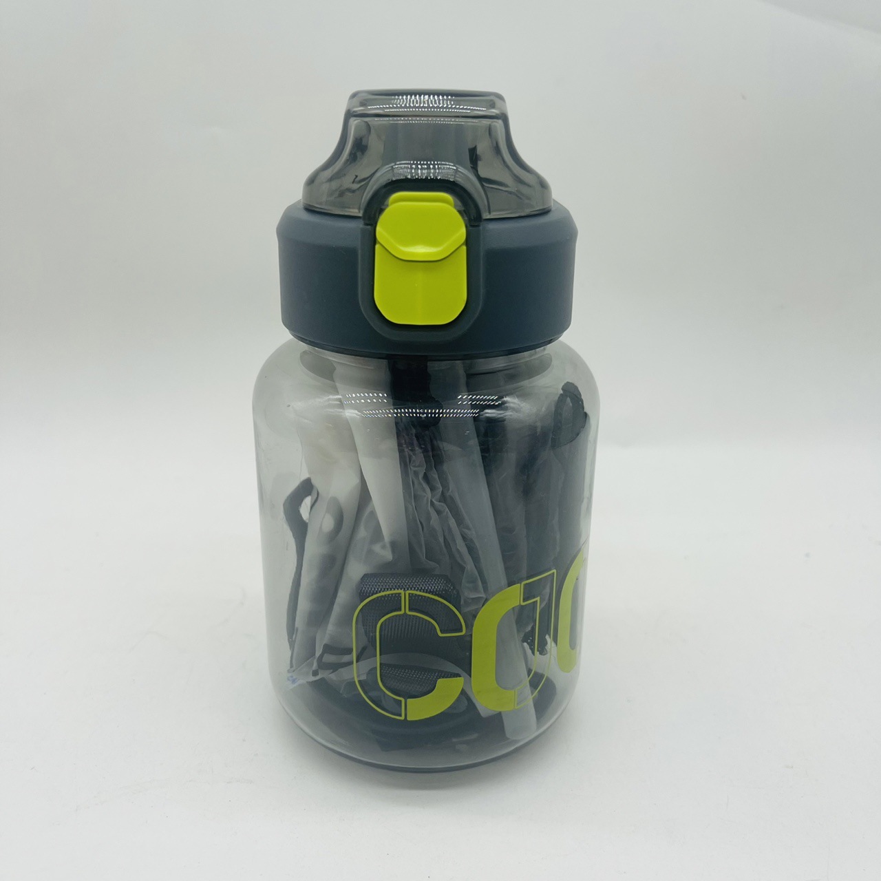 Zhengye nueva taza de agua de verano hermosa taza de estudiantes de plástico portátil de 650ml taza de paja de goma