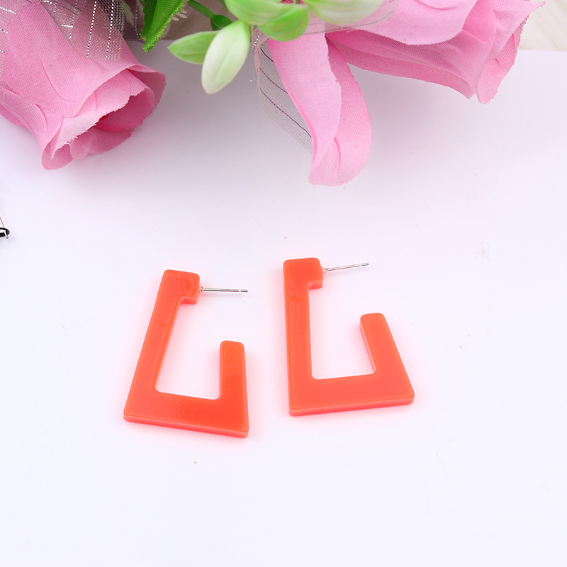 Simple Style Star Heart Shape Arylic Stoving Varnish Women's Earrings 1 Pair display picture 5