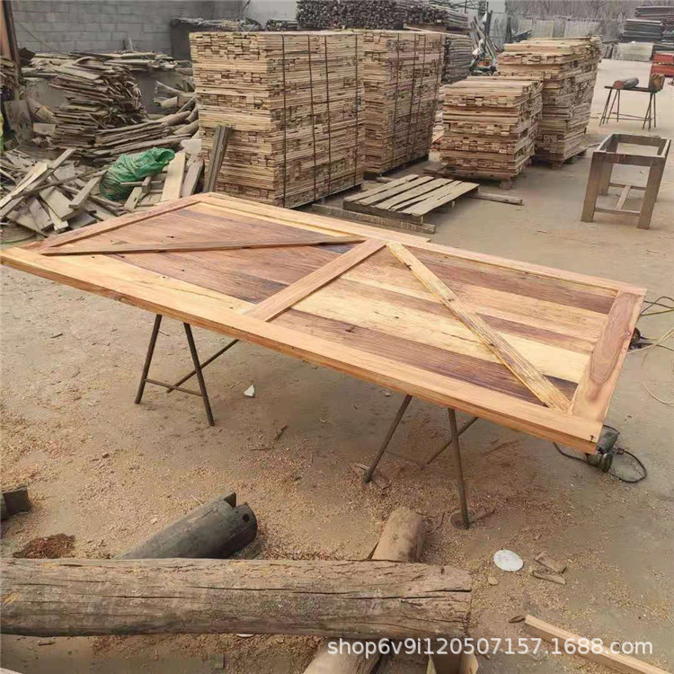 Antique old door elm large door panel courtyard double door tea house rural old door inn restaurant flat door Antique old door elm large door panel courtyard double door tea house rural old door inn restaurant flat door