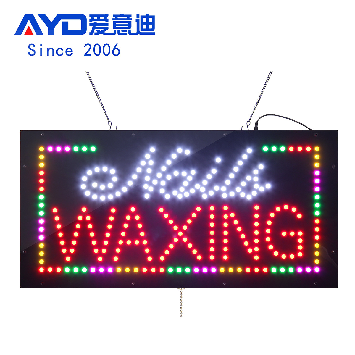广告牌美甲店招牌发光字指示牌led NAILS WAXING sign 30×60cm