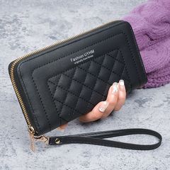 2025新型レディース財布ロングタイプのジッパー付きハンドバッグ刺繍ファッション大容量ソフトレザーバッグ