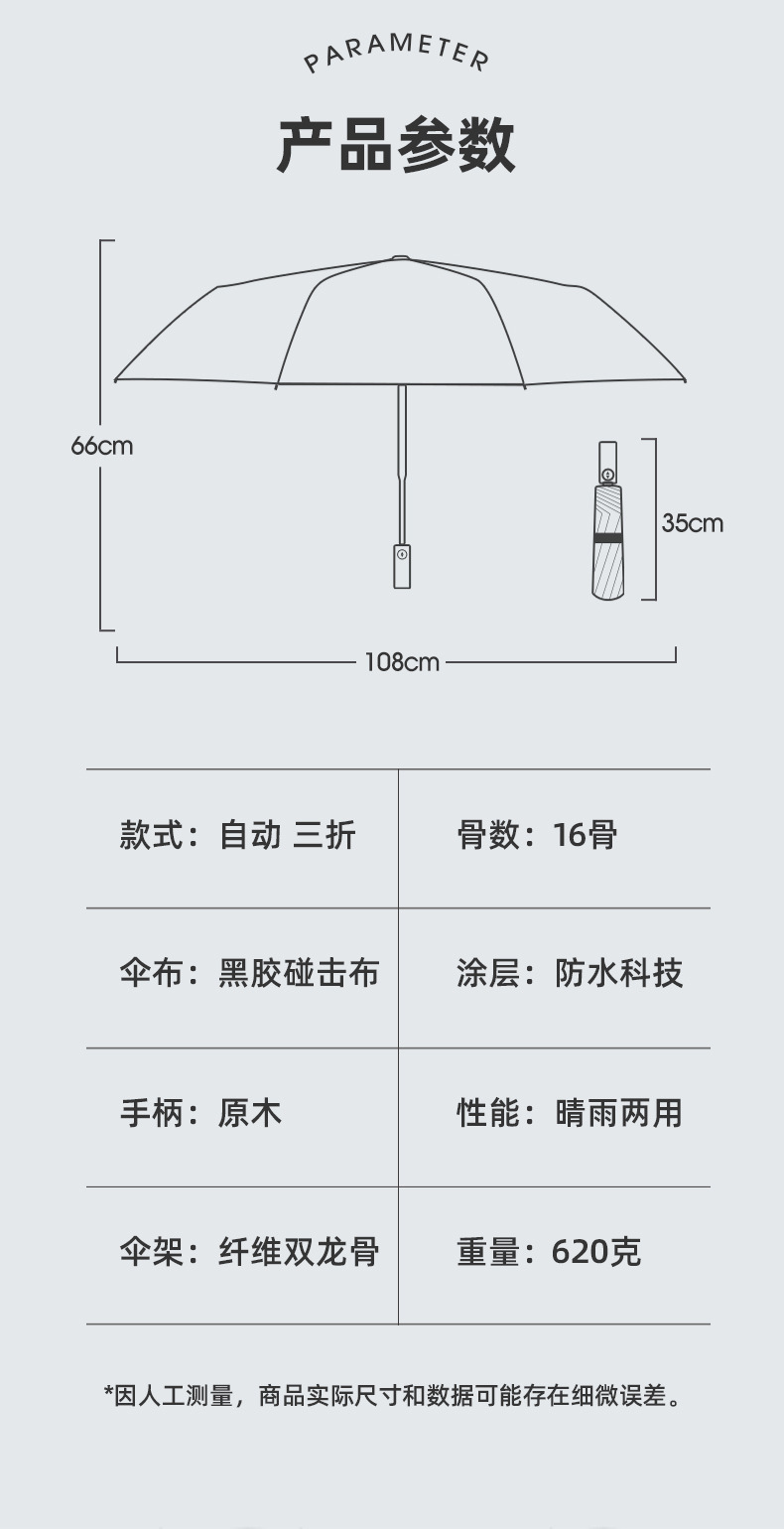 批发24骨全自动雨伞木详情图16