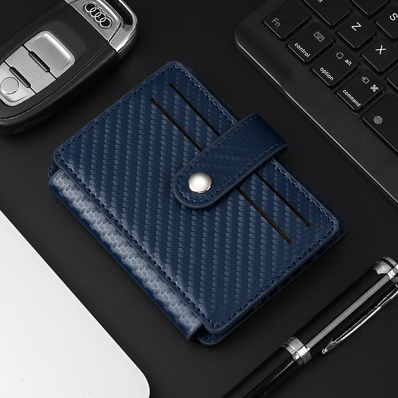 Nueva bolsa de tarjetas de negocios de fibra de carbono para hombres, cartera de tarjetas ultrafina, cartera de cambio, bolsa de tarjetas de moda