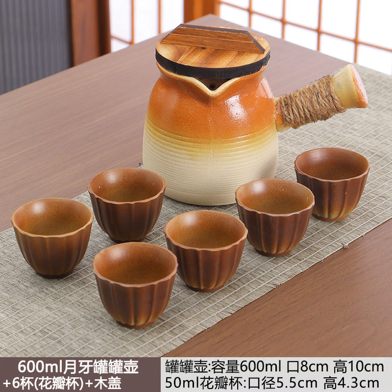 Tetera de hierba de horno cerrado, tetera de leche tostada, tetera especial, tetera de cerámica doméstica, tetera de cerámica seca, conjunto completo de tetera de horno