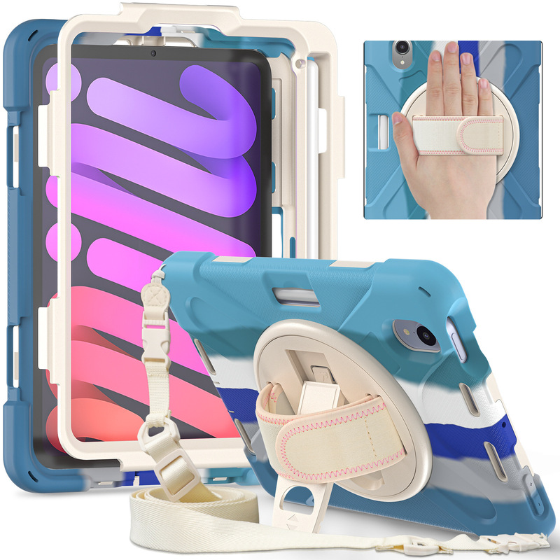 Applicable to 2021 New iPad mini6 protective case with charging pen slot Apple iPad 6 generation all-inclusive protective case
