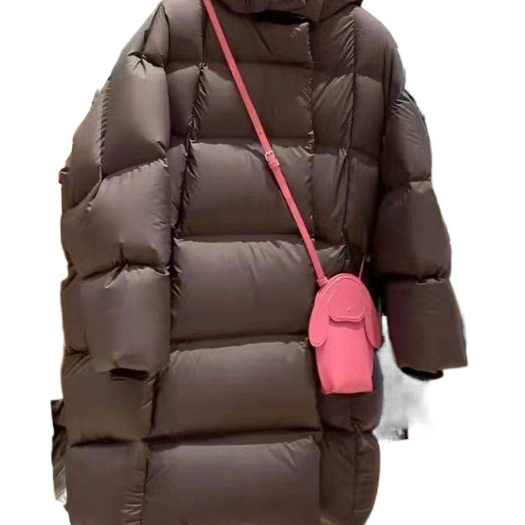 白鹅绒面包服~南油女装2025冬季新品加厚外套中长款连帽羽绒服女|undefined