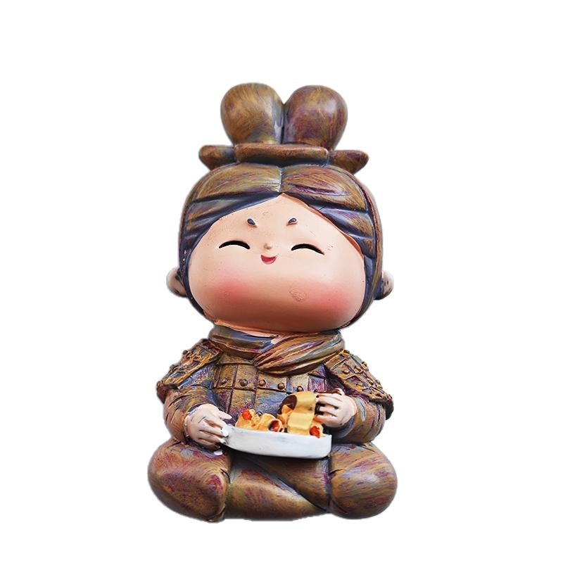 西安兵马俑冰箱贴美食卡通兵小将文创旅游纪念礼品肉夹馍biang面|undefined