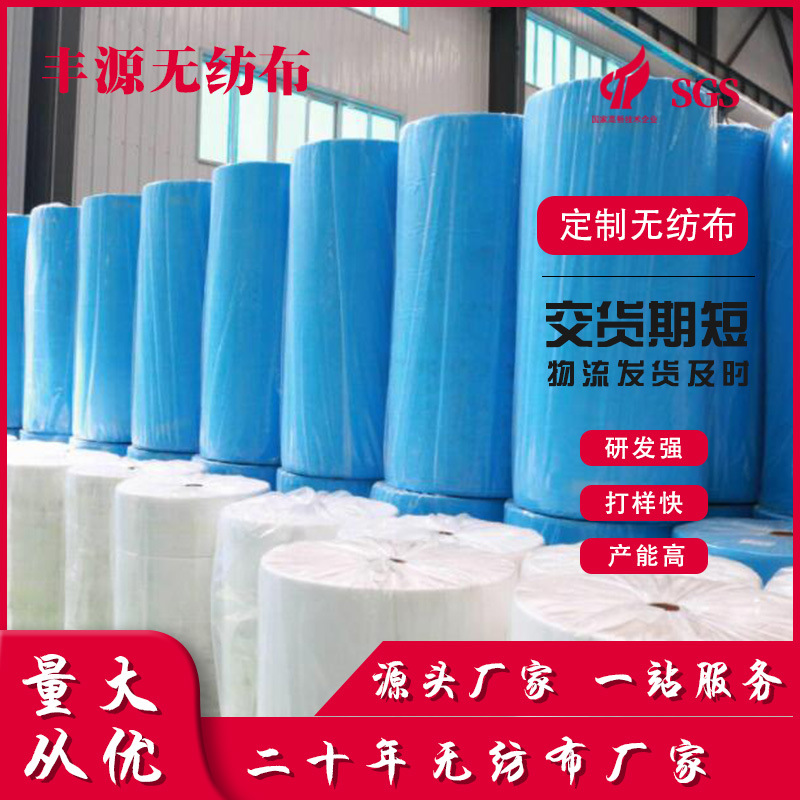 加工现货PP粒料丙纶无纺布环保透气彩色pp纺粘无纺布聚丙纶无纺布