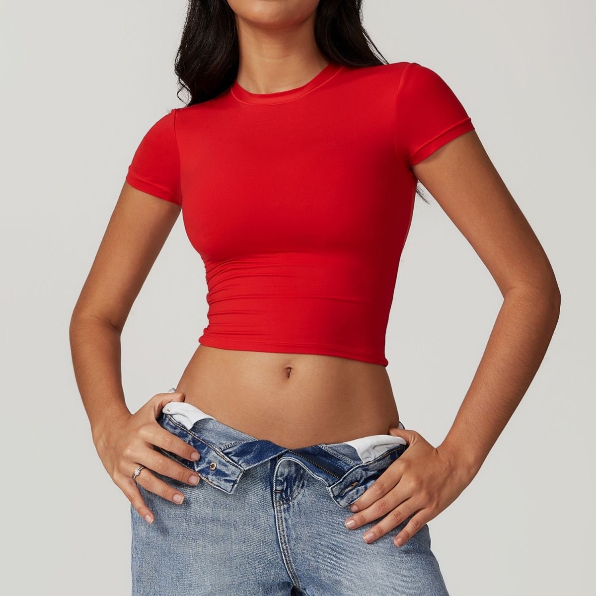 Verano 2026 correr rápido seco camisetas de yoga de manga corta corta camisetas de ejercicios de vestir en Europa y América image 9