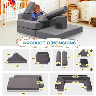 Children's Multifunctional Folding Splicing Sponge Sofa Cushion Building Blocks Parent-Child Games Compressed Sofa Blocks Wholesale Foldable