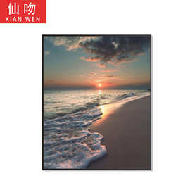 5d风景海边高山满钻diy钻石粘粘画客厅卧室玄关装饰画钻石画