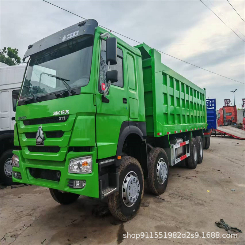 Used Howo Muck Dump Truck 371 Horsepower Dock Transport Truck Used Howo Rear Dump Road Truck for Sale
