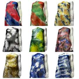 跨境非洲风格外贸棉布印花丝绸面料 African-style silk printing