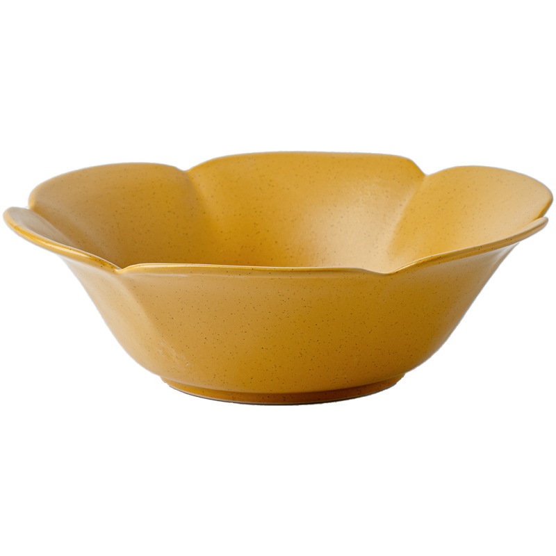Ike bonito pétalos de 8 pulgadas cuencos de cerámica característicos cuencos de ensalada cuencos de fideos de color sólido cuencos de sopa exportación transfronteriza