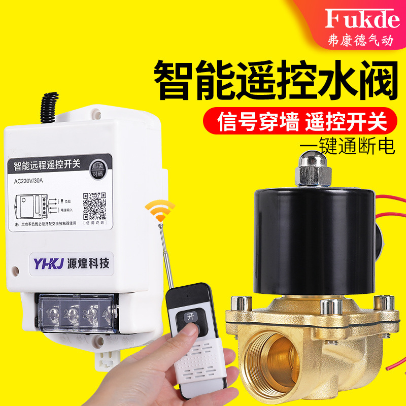 Electromagnetic Control Valve 220V Water Valve Remote Control Wireless Remote Intelligent Water Pipe Outdoor Waterproof Valve Watering Switch Electromagnetic Control Valve 220V Water Valve Remote Control Wireless Remote Intelligent Water Pipe Outdoor Waterproof Valve Watering Switch
