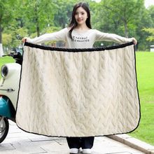 电动车挡风裙挡风被秋冬半身裙护腿加绒厚护腰保暖骑车护膝车衣