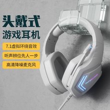 头戴式电竞游戏耳麦有线新款电脑耳机台式手机笔记本降噪带麦