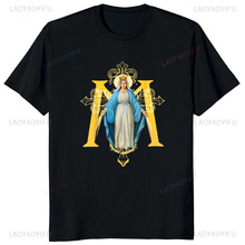 ���羳ŷ�롿Virgin Mary Print Tshirt Our Lady of Guadalupe
