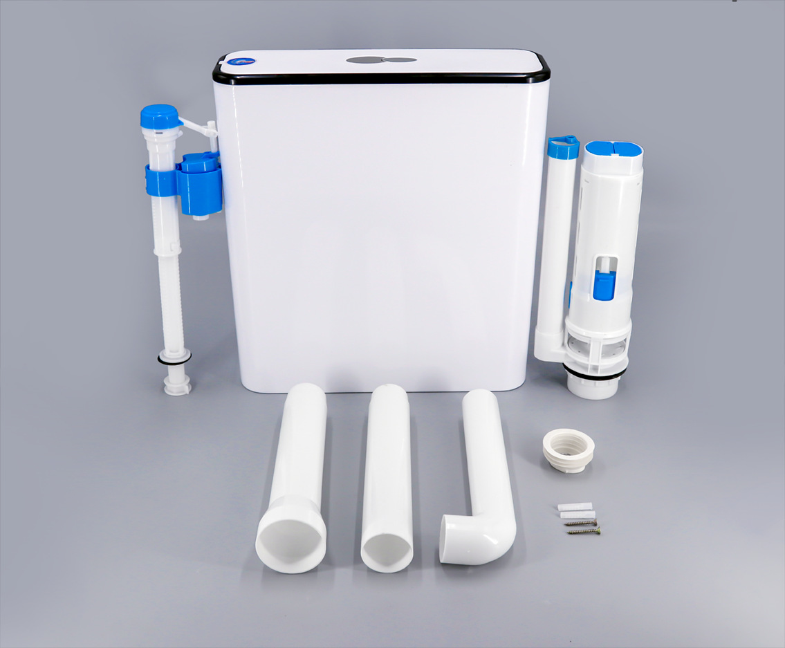 One-click bouncing water tank, bathroom squat toilet energy-saving flushing tank, thickened water tank, toilet squat toilet wall-mounted flushing tank details Picture