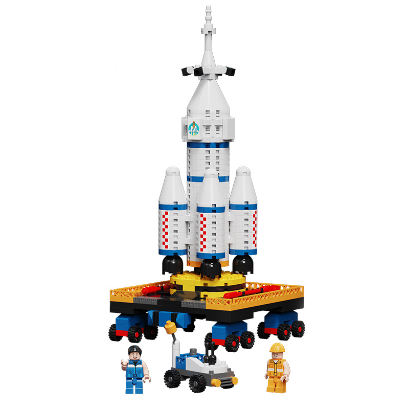 Lele hermanos Transbordador Espacial cohete bloques de construcción niños educativos montado modelo juguete regalo cumpleaños al por mayor