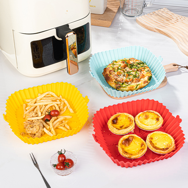 Air Fryer Silicone Baking Pan High Temperature Resistant Silicone Fryer Tray Air Fryer Silicone Pot