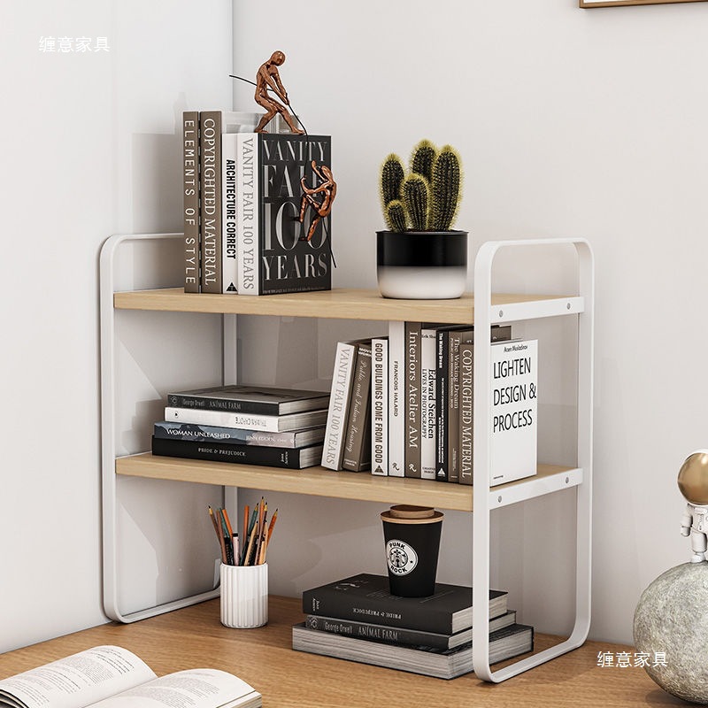 Desktop Storage Rack Multi-Layer Bookshelf Student Desk Storage Rack Office Computer Desk Layered Cabinet Storage Artifact