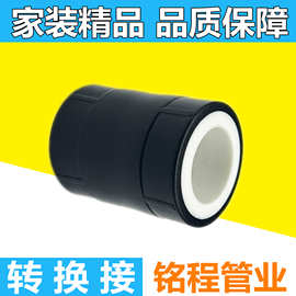 批发PPR转PE转换接 全塑转换接头 PE-PPR转换接 黑白转换接