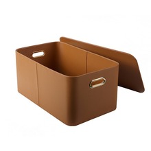 加厚家用收纳盒收纳箱皮质大号整理箱化妆品橱柜收纳大容量