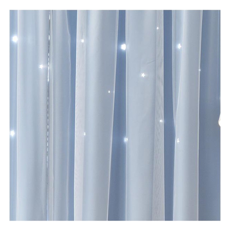 Shaoxing Velcro sin perforaciones, estrellas huecas, cortinas de celebridades de Internet nórdicas, tela opacas, productos terminados al por mayor, una generación