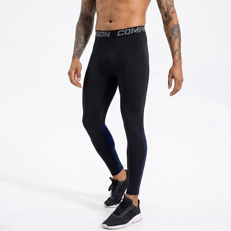 Comercio exterior correr al aire libre pantalones deportivos elásticos de alta velocidad secos pantalones de compresión de acondicionamiento físico pantalones de compresión para hombres verano