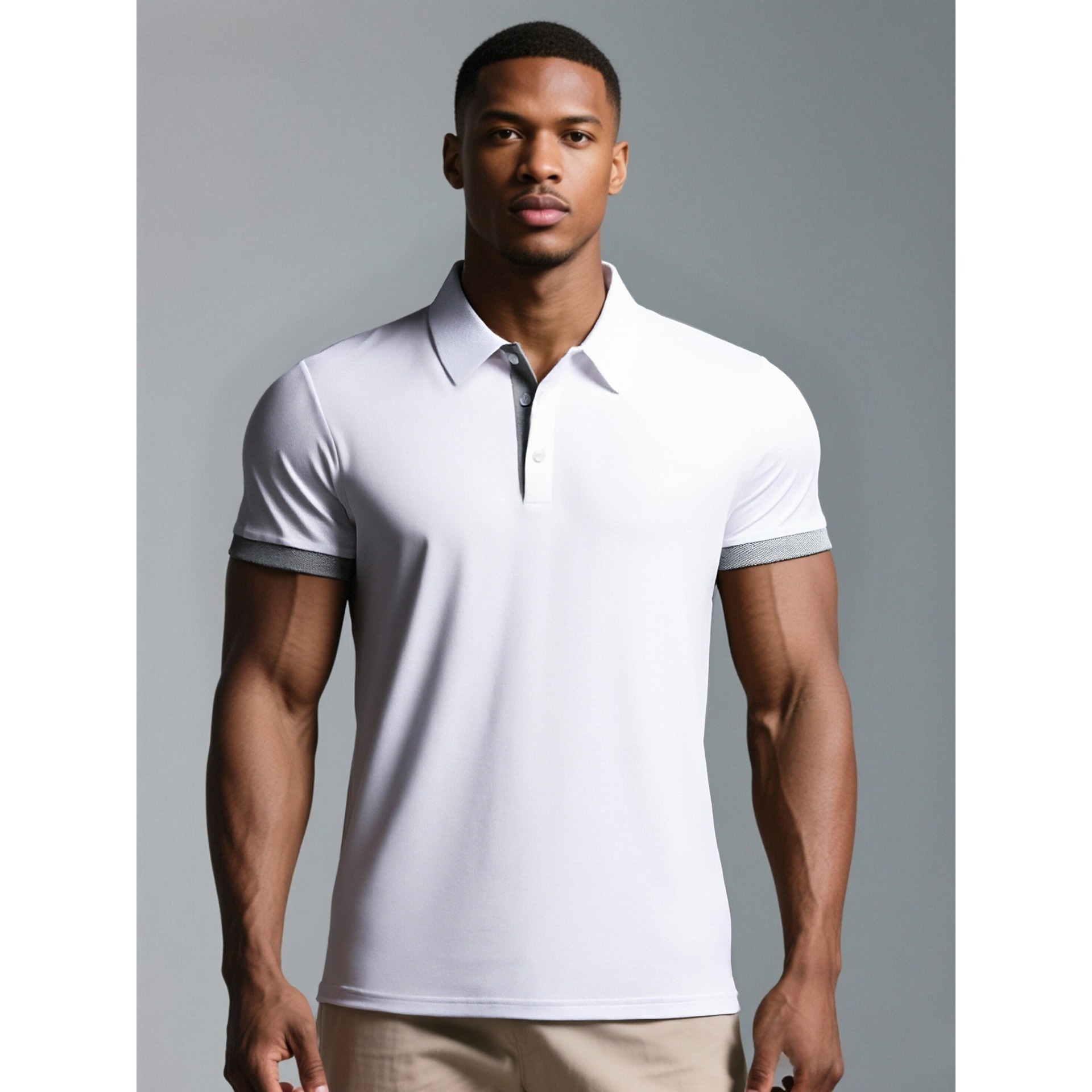 Foreign Trade Cross-Border Spot Wholesale European Size Cross-Border Popular Short-Sleeved Polo Shirt for Men in Summer