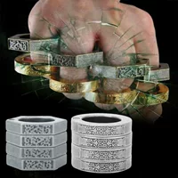 Мужское шестигранное кольцо с круглым пальцем HARDSELFDEFENSERING, аварийный оконный разбиватель, самооборона
