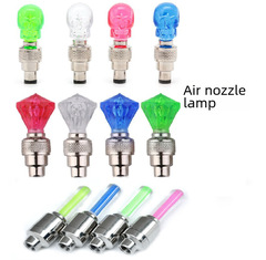 Cross-border LED valve light outdoor dazzling personalized bicycle light skull ghost head valve light gem fluorescent stick light