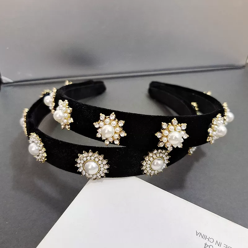 Ретро повязка на голову, сверло, черная hair accessory, стиль Chanel, 2022 год, интернет знаменитость, новая коллекция