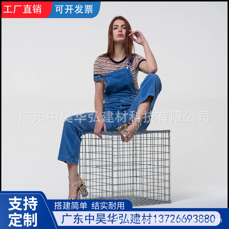 热镀锌铁丝网自然灾害防护石笼网箱河道治理电焊笼子焊接石笼网