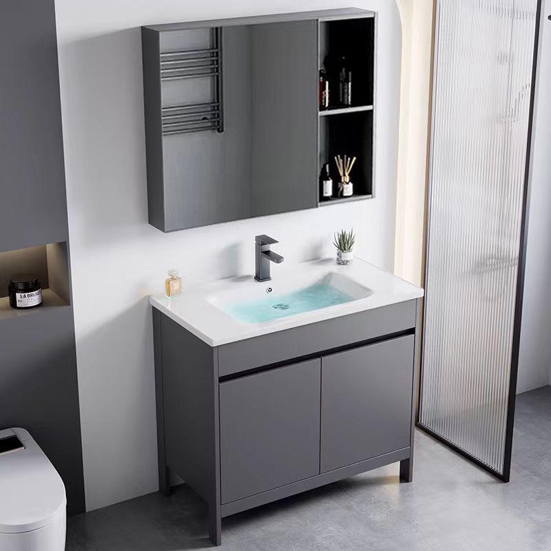 Floor-Standing Space Bathroom Cabinet Washbasin Cabinet Combination Balcony Washbasin Bathroom Ceramic Integrated Washbasin