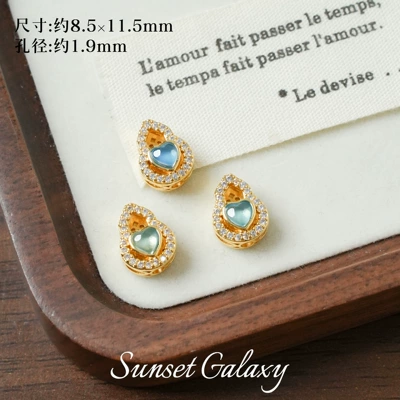 18K Gold-Plated Color-Preserving Porous Aquamarine Spacer Beads Pearl Bracelet Necklace Beaded Handmade DIY Jewelry Materials Accessories (Zərgərlik ara hissələri) - a-gourd