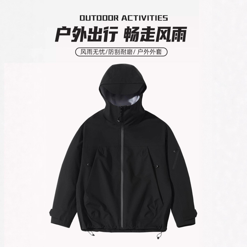 Windproof and Waterproof Sports Men's Soft Shell Jacket Women's Jacket Three-In-One Trendy Sports Clothing