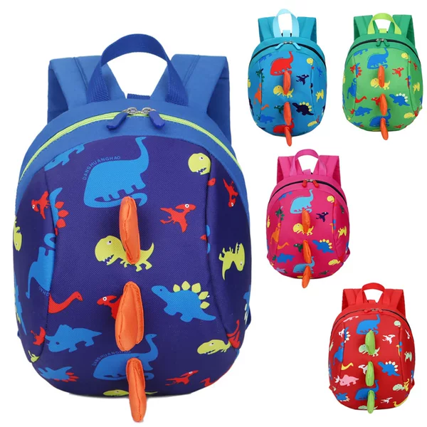 School Bag, Kidsren's School Bag, Dinosaur Cartoon Kindergarten Backpack, K-Style Cute Baby Anti-Lost Book Backpack