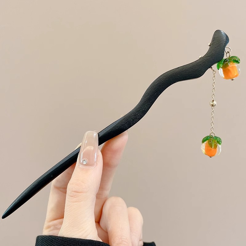 Horquilla de flores con flecos de estilo antiguo, temperamento femenino de alto nivel, escalón, horquilla de Hanfu, horquilla de cabello en la parte posterior de la cabeza, tocado de horquilla