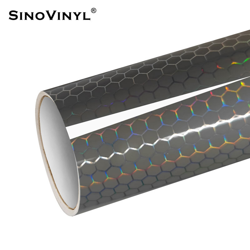 Color mágico láser coche película brillante camaleón cuerpo color cambiante película Carlake holográfica panal cuerpo color cambiante película