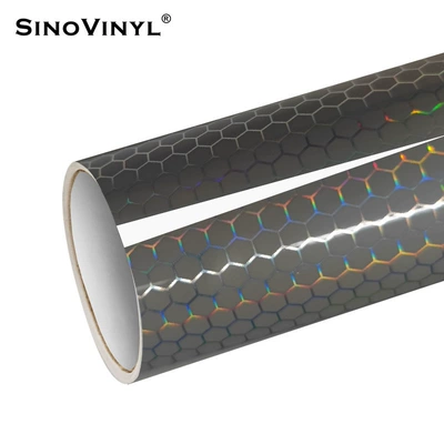 Carlake holographic honeycomb body color Automotive Film - 15218-m-honeycomb-laser-gray