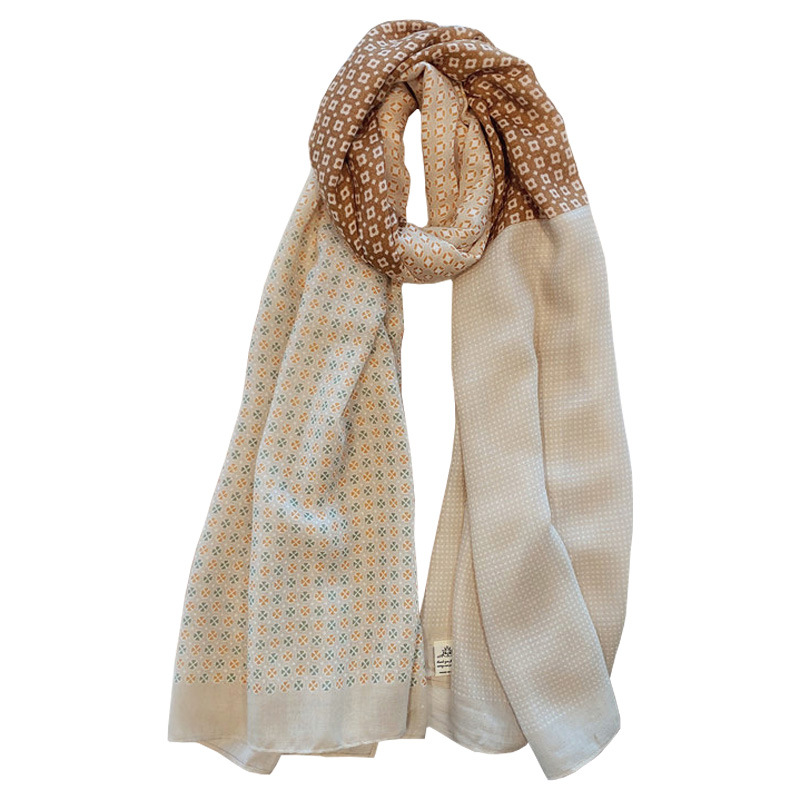 Φθινοπωρινό χρώμα κομψό μικρό λουλούδι φουλάρι από βαμβακερό και λινό γυναικείο άνοιξη και φθινόπωρο μακρύ κλιματιζόμενο σάλι χειμώνα ζεστό μεταξωτό κασκόλ_voghion.com