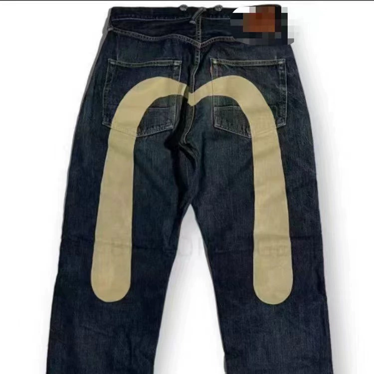 Европейский и американский хип-хоп Американские классические нишевые мужские и женские свободные модные джинсы с принтом, прямые повседневные брюки